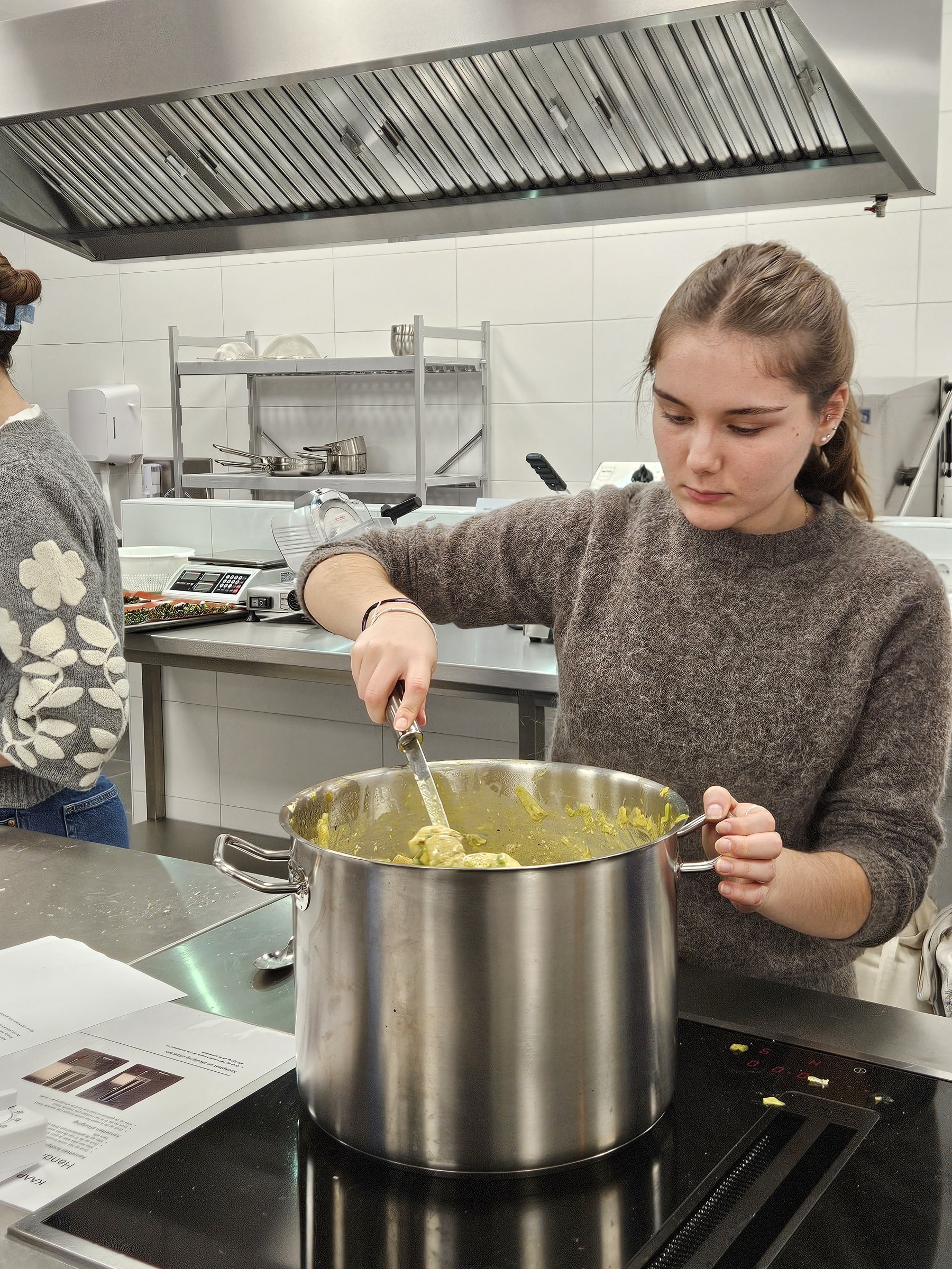 Students cook in the test kitchen for the first time (2)
